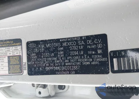 2019 Kia Forte S z USA, uszkodzony, nr VIN 3KPF34AD1KE012887